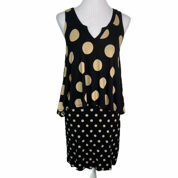polka dot overlay dress